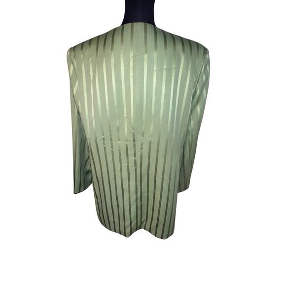 Chad Stevens Womens size18W skirt jacket set padded vent striped USA vintage ￼ - Picture 4 of 13